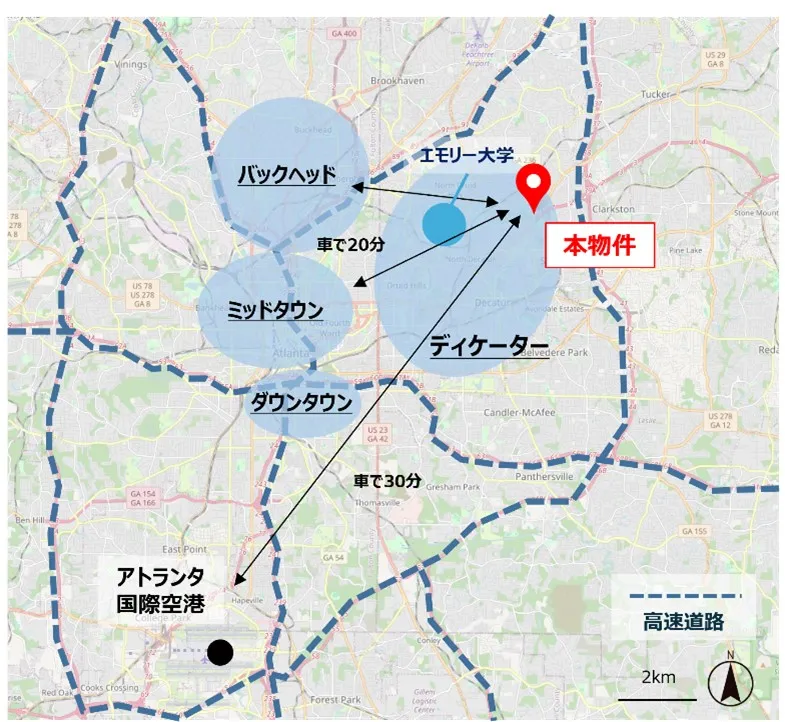 NOVEL Lulah Hills周辺広域図